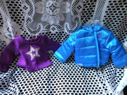 puffy jacket purple t